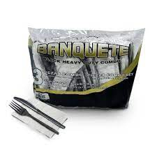 Productos desechables (30104-NEGRO BANQUETE NEGRO COMBO CUBIERTOS)