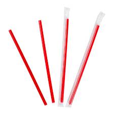 Productos desechables (BANQUETE RED HEAVY STRAWS 9MM(8.5INCH) WRAPPED 24:250)